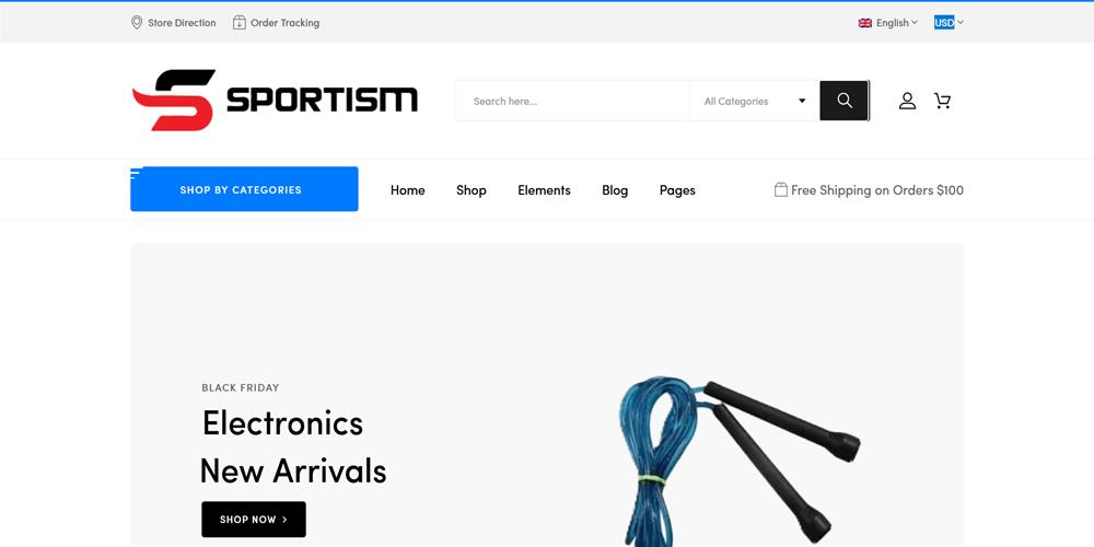 Sportism – Sports Gear, Fitness Accessories & Athletic Equipment HTML Template