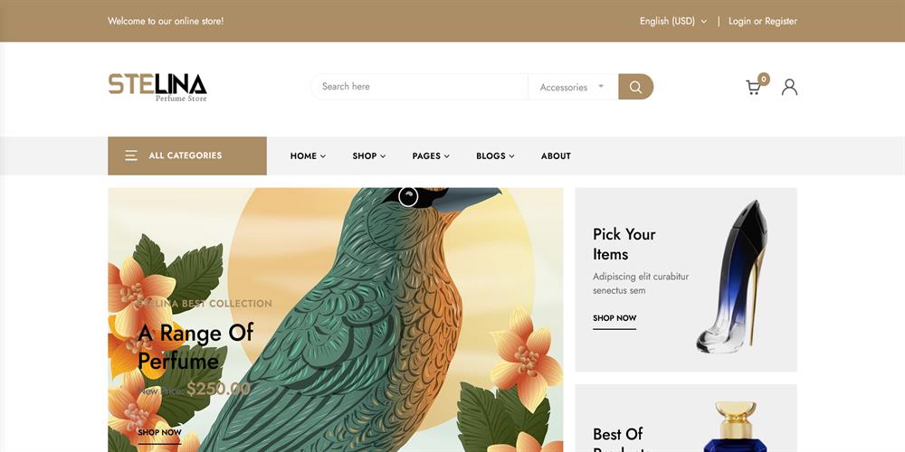 Stelina Perfume Store – Luxury Fragrance, Premium Scents & Aroma Boutique HTML Template