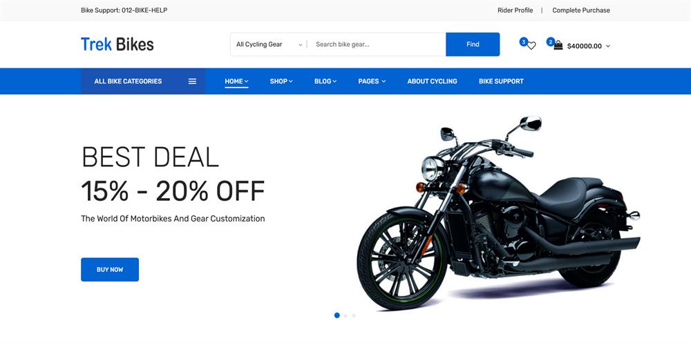 Trek Bikes – Bicycle, Bikes & Accessories eCommerce HTML5 Template