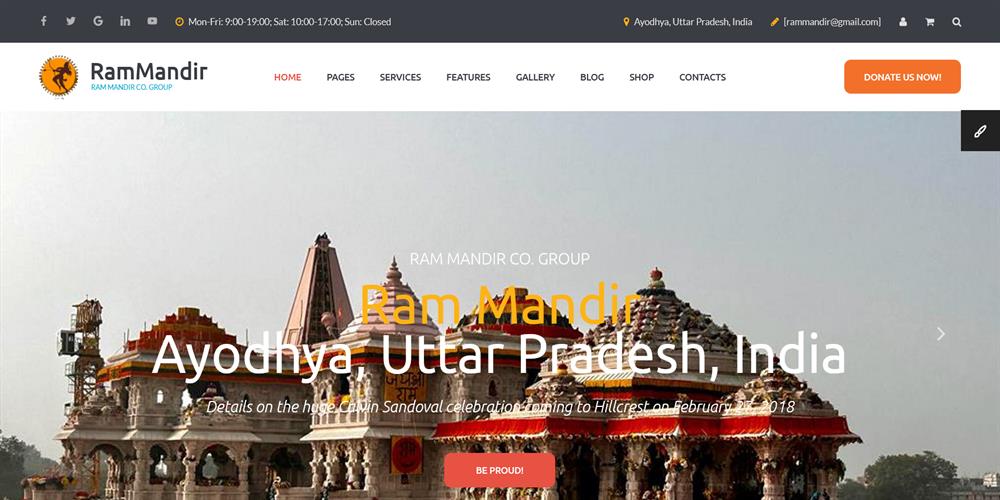 RamMandir – Temple, Hindu Spiritual & Devotional HTML Template
