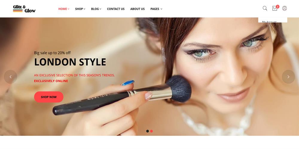 Glitz & Glow – Cosmetics, Skincare, Makeup & Beauty Products HTML Template