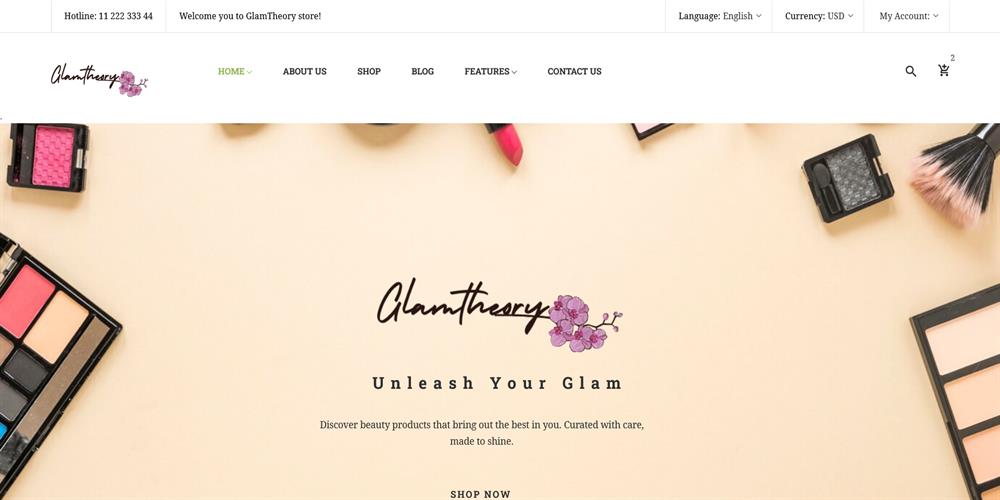GlamTheory – Luxury Cosmetics, Skincare, Makeup & Beauty Products HTML Template